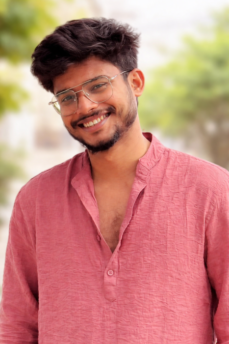 Smiling man in casual outdoor setting